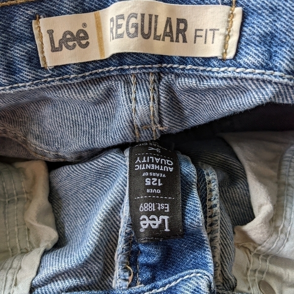 vintage LEE distressed denim Jean cut off shorts 30 - Picture 8 of 13